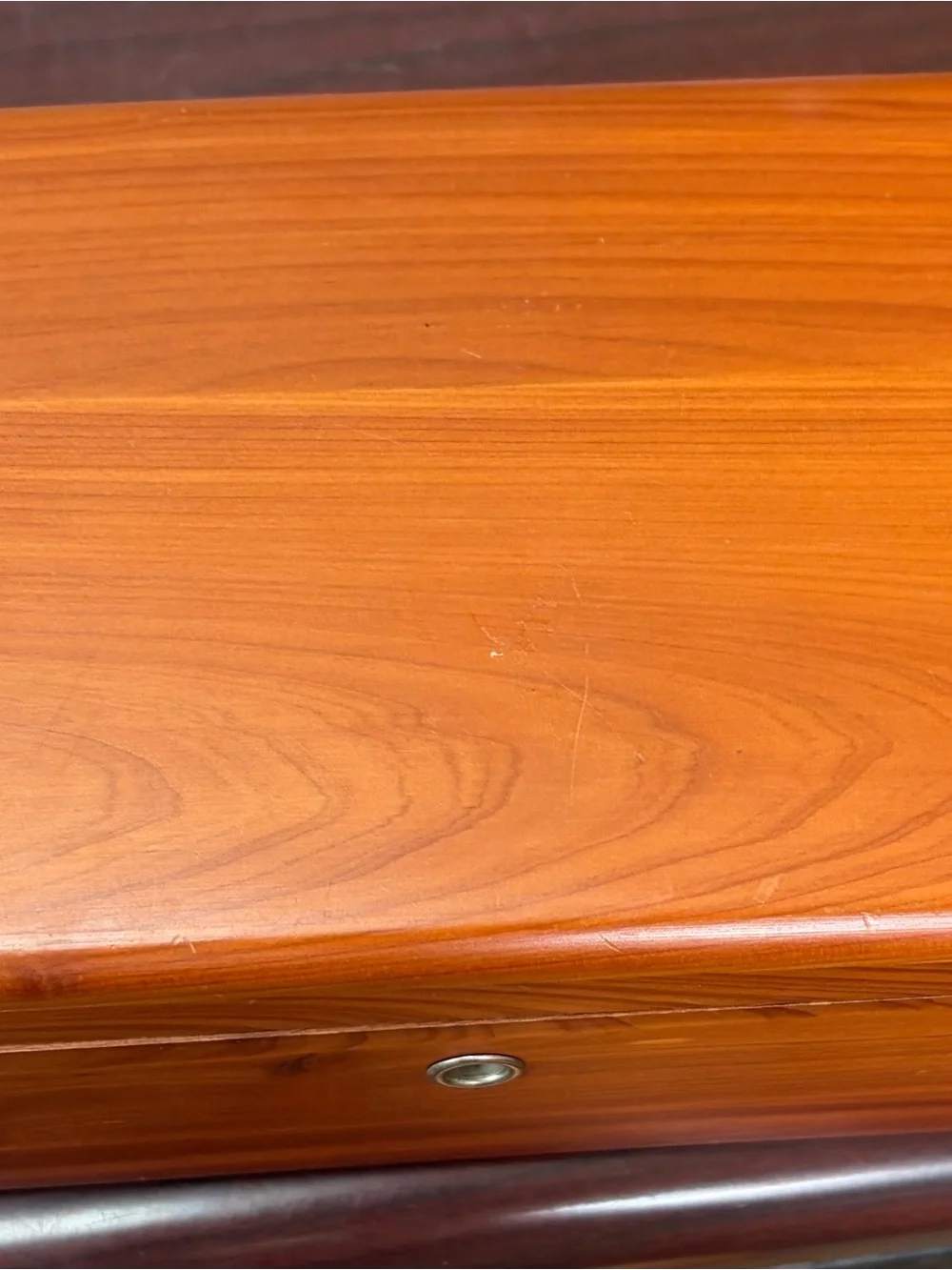 Vintage Lane Wood Jewelry Box in Warm Cedar Finish - 9x4x3 no key